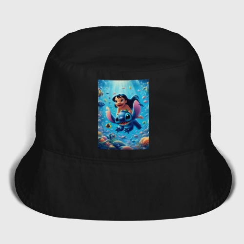 Мужская панама хлопок Lilo and Stitch - diving among corals reef