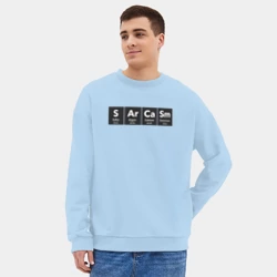 Мужской свитшот oversize без начеса хлопок Sarcasm Химические элементы - фото 2