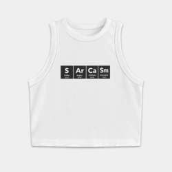 Женская укороченная майка-топ хлопок Sarcasm Химические элементы