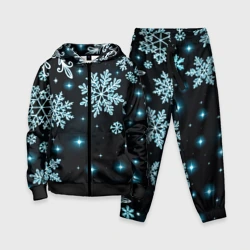 Детский костюм 3D Снежинки узор космос
