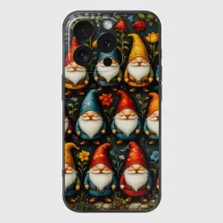 Чехол для iPhone 16 Pro Max силиконовый с защитой камеры Весёлые гномы в цветочном царстве