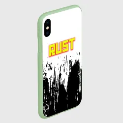 Чехол для iPhone XS Max матовый Раст чёрные краски - фото 2