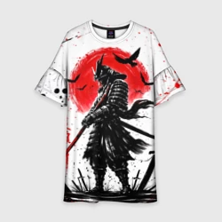 Детское платье 3D Ghost of Tsushima Черный Самурай