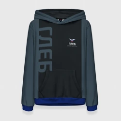 Женская толстовка 3D Глеб лого спорт стиль