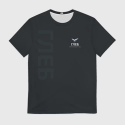 Мужская футболка 3D Глеб логотип спорт стиль