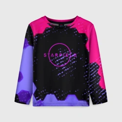 Детский лонгслив 3D Starfield неоновые соты