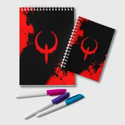 Блокнот Quake красные краски