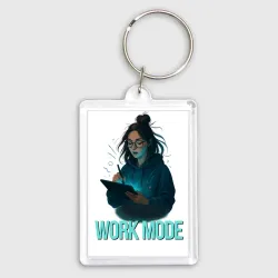 Брелок прямоугольный 35*50 Work mode