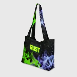 Пляжная сумка 3D Rust neon flame - фото 2