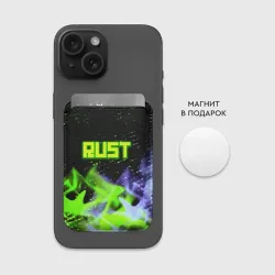 Картхолдер Magsafe магнитный Rust neon flame - фото 2