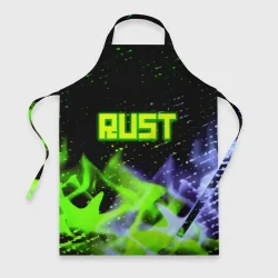 Фартук 3D Rust neon flame