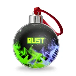 Ёлочный шар Rust neon flame