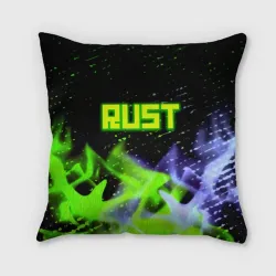 Подушка 3D Rust neon flame