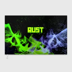 Флаг 3D Rust neon flame
