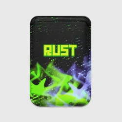 Картхолдер Magsafe магнитный Rust neon flame
