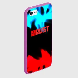 Чехол для iPhone 5/5S матовый RUST flame game - фото 2