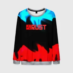 Мужской свитшот 3D RUST flame game