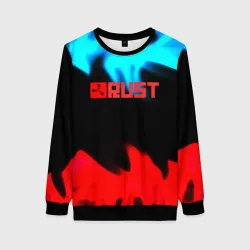 Женский свитшот 3D RUST flame game
