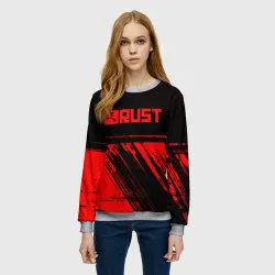 Женский свитшот 3D RUST краски полосы - фото 2
