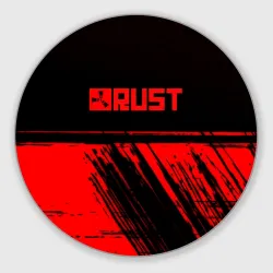 Круглый коврик для мышки RUST краски полосы