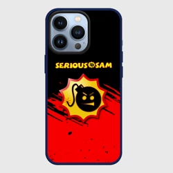 Чехол для iPhone 13 Pro Serious Sam красные краски штрихи