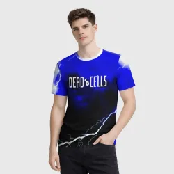 Мужская футболка 3D Dead cells storm - фото 2