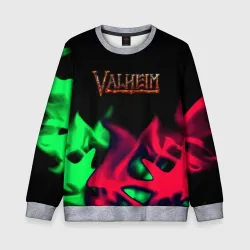Детский свитшот 3D Valheim flame