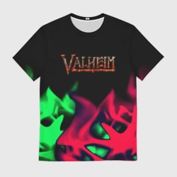 Мужская футболка 3D Valheim flame
