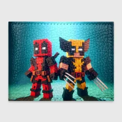 Обложка для студенческого билета Minecraft, Deadpool and Logan - collaboration
