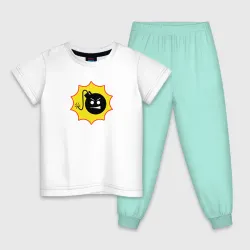 Детская пижама с белой футболкой Крутой Сэм 4