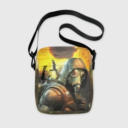 Сумка через плечо 3D Исследователь заброшенных мест в противогазе с радиацией