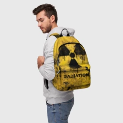 Рюкзак 3D Радиация на жёлтом фоне - фото 2