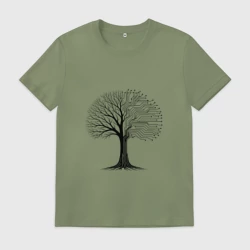 Мужская футболка хлопок Digital дерево