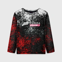 Детский лонгслив 3D Forza Horizon брызги красок