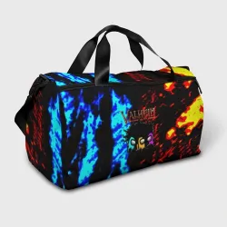 Сумка спортивная 3D Valheim x among us огненные краски