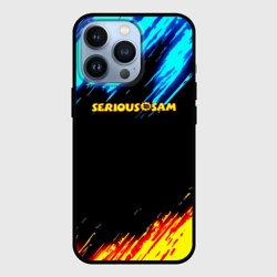 Чехол для iPhone 13 Pro Serious Sam краски огонь и вода