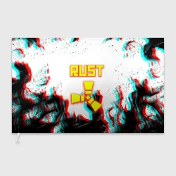 Флаг 3D Rust неоновый огонь глитч