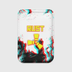 Картхолдер Magsafe магнитный Rust неоновый огонь глитч