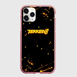 Чехол для iPhone 11 Pro матовый Tekken 8 брызги огненных красок