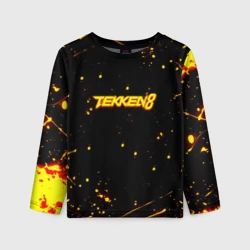 Детский лонгслив 3D Tekken 8 брызги огненных красок