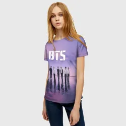 Женская футболка 3D BTS - Korean band - фото 2