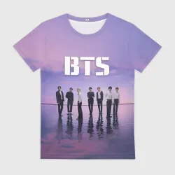 Женская футболка 3D BTS - Korean band