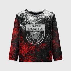 Детский лонгслив 3D State of Decay 2 брызги красок