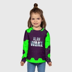 Детский лонгслив 3D Алан вейк соты текстура - фото 2