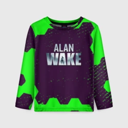 Детский лонгслив 3D Алан вейк соты текстура