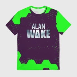 Мужская футболка 3D Алан вейк соты текстура