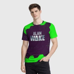 Мужская футболка 3D Алан вейк соты текстура - фото 2