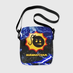 Сумка через плечо 3D Serious Sam синий шторм молнии
