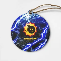 Деревянная игрушка круг Serious Sam синий шторм молнии