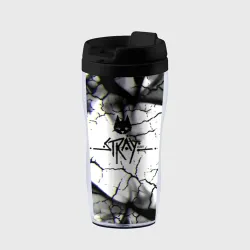 Термокружка-непроливайка Stray трещины глитч